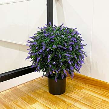 Sunnyglade Artificial Lavender Topiary Ball Tree Set