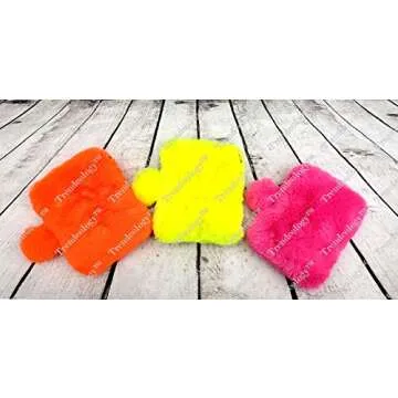 Trendeology Neon Cute Pom Pom Faux-Fur Crossbody Bag