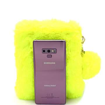 Trendeology Neon Cute Pom Pom Faux-Fur Crossbody Bag