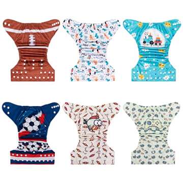 ALVABABY Adjustable Cloth Diaper Set for Eco-Friendly Parents