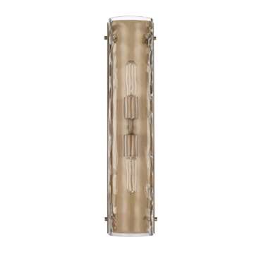 Capital Lighting 627521AD Lyra Clear Water Glass Wall Sconce - Aged Brass, 200 Watts