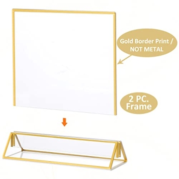 Gold Clear Acrylic Sign Holders 24 Pack for Events