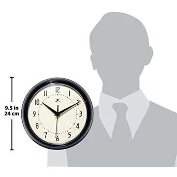 Infinity Instruments Retro Redux Silent Wall Clock