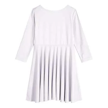 Boyoo Girls Cotton Dress Long Sleeve Casual Twirl Dress