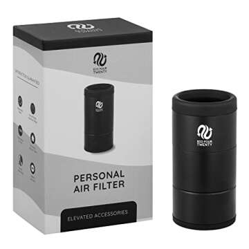 Eco Four Twenty Personal Air Filter - Aluminum with HEPA and Carbon Filters for Clean Air Filtration. Works Naturally and Eco-Friendly