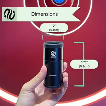 Eco Four Twenty Personal Air Filter - Aluminum with HEPA and Carbon Filters for Clean Air Filtration. Works Naturally and Eco-Friendly