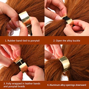 Yaomiao Metal Hair Cuffs 3 Styles Elegant Ponytail Holders