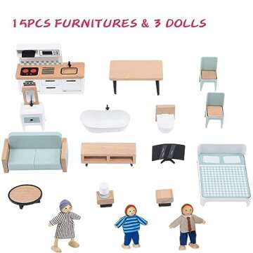 Large Pink Wooden Dollhouse with Elevator & Accessories