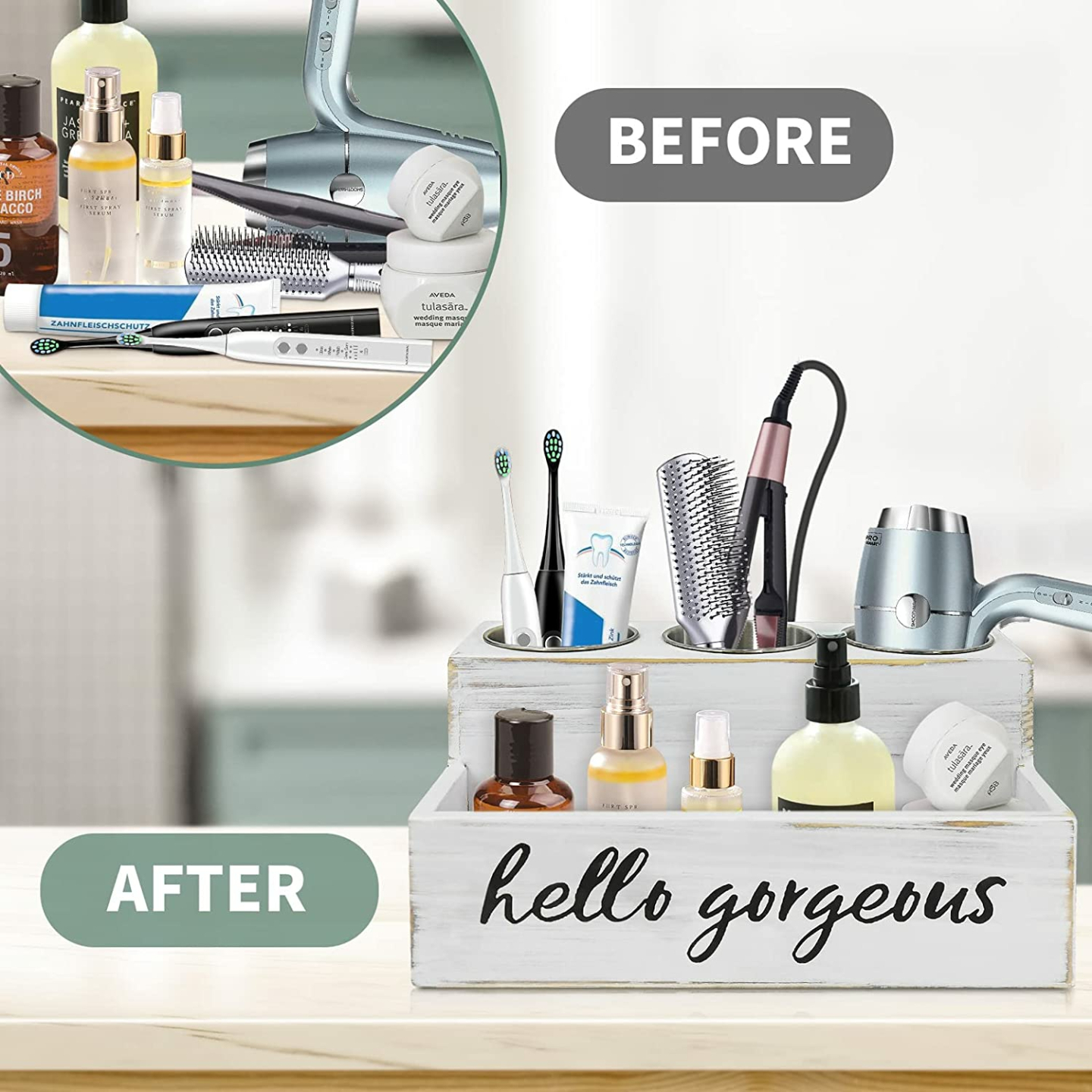 Hair Tool Organizer for Blow Dryers & Flat Irons