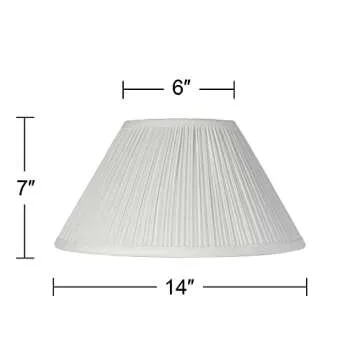 Ivory White Lamp Shades Set of 2 Elegant Design