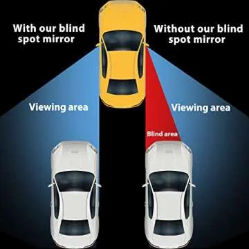 4 Pieces Blind Spot Mirrors Car Rear View Mirrors Wide View Angle Mirror Round HD Glass Convex Mirror Adjustable with Frame for Cars SUV Trucks Mirror Accessories (2 Inch)