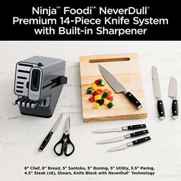 Premium Ninja Knife Set with Built-in Sharpener - 14 Pieces