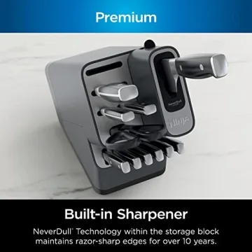 Premium Ninja Knife Set with Built-in Sharpener - 14 Pieces