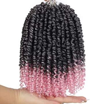 Passion Twist Crochet Braids - 10 Inch Pink Ombre Style