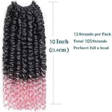 Passion Twist Crochet Braids - 10 Inch Pink Ombre Style