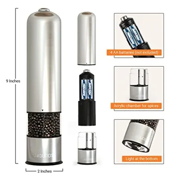 Electric Salt and Pepper Grinder Set for Effortless Flavor