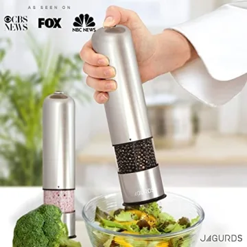 Electric Salt and Pepper Grinder Set for Effortless Flavor