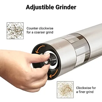 Electric Salt and Pepper Grinder Set for Effortless Flavor