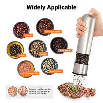 Electric Salt and Pepper Grinder Set for Effortless Flavor
