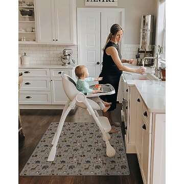 Waterproof Baby Splat Mat - Easy Clean & Anti-slip