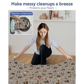 Waterproof Baby Splat Mat - Easy Clean & Anti-slip