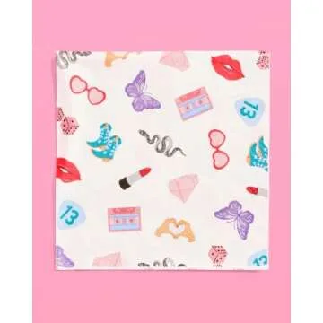 xo, Fetti Eras Party Icon Paper Napkins | 3-ply 25 pcs | Concert Party Tableware, Bachelorette Decorations, Birthday Tablescape, Bridesmaid Dinner Supplies
