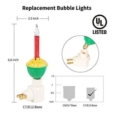 Nostalgic 6 Pack Bubble Night Light for Vintage Christmas Cheer