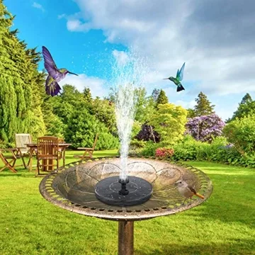 Mademax 1W Solar Fountain with Adjustable Nozzles