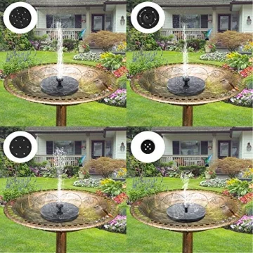 Mademax 1W Solar Fountain with Adjustable Nozzles