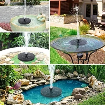 Mademax 1W Solar Fountain with Adjustable Nozzles