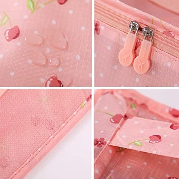 Fxkoolr Packing Cubes - 7-Piece Travel Organizers in Pink Cherry