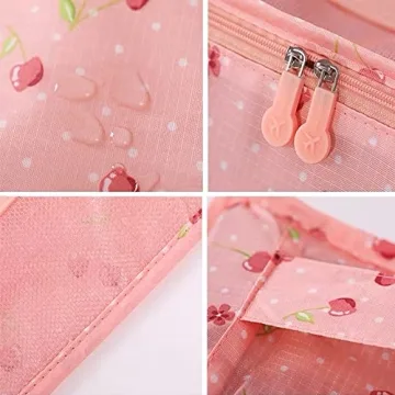 Fxkoolr Packing Cubes - 7-Piece Travel Organizers in Pink Cherry