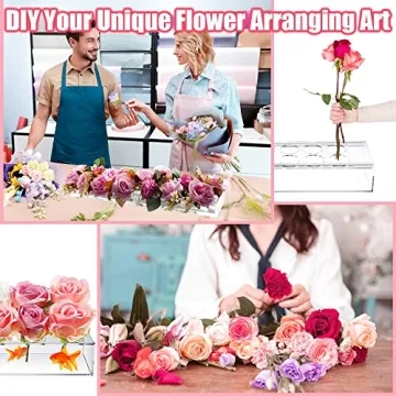 Elegant Acrylic 24-Hole Flower Vase for Weddings
