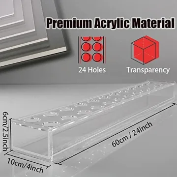 Elegant Acrylic 24-Hole Flower Vase for Weddings