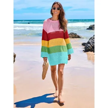 Stylish ANRABESS Crochet Swim Cover Up for Summer 2024