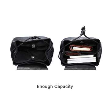 Zebella Leather Backpack Purse for Women Tassel Casual Rucksack Lightweight Daypack Travel Hobo Bag