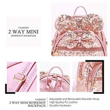 KL928 Girls Bowknot Mini Backpack – Cute & Functional Daypack