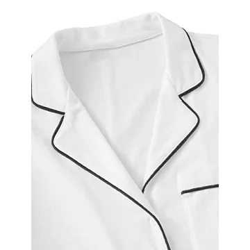 Floerns Women's Soft Notch Collar Pajama Set for Cozy Nights