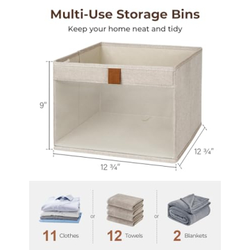 Stylish Fabric Storage Bins with Clear Windows
