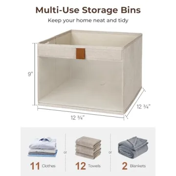 Stylish Fabric Storage Bins with Clear Windows
