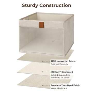 Stylish Fabric Storage Bins with Clear Windows