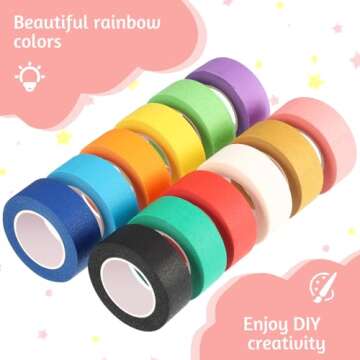 Fyguard Colorful Masking Tape Set for Crafts and Decor