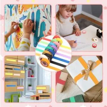 Fyguard Colorful Masking Tape Set for Crafts and Decor