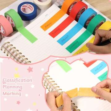 Fyguard Colorful Masking Tape Set for Crafts and Decor