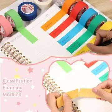 Fyguard Colorful Masking Tape Set for Crafts and Decor