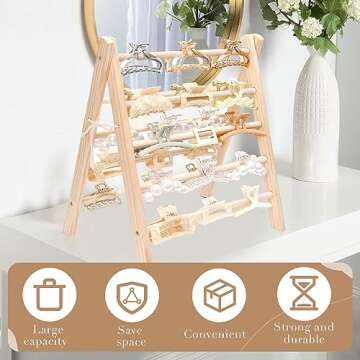 OAOLEER Large Claw Clip Organizer Holder, Hanging PVC Hair Clip Organizer Box Storage for Women Girls, Hair Clip Holder Display with Large Capacity for Wardrobe Closet Wall (Type A)