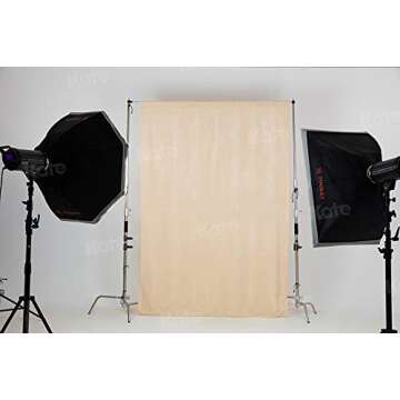 Kate 10ft×12ft Solid Beige Backdrop Portrait Photography Background for Photography Studio Children...