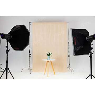 Kate 10ft×12ft Solid Beige Backdrop Portrait Photography Background for Photography Studio Children and Headshots Beige Backdrop Background for Photography Photo Booth