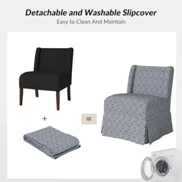 HULALA HOME Accent Chair Set of 2 with Washable Slipcover