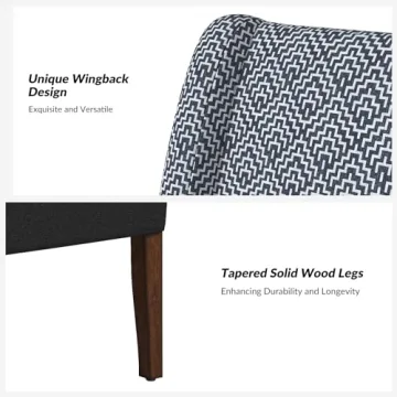 HULALA HOME Accent Chair Set of 2 with Washable Slipcover